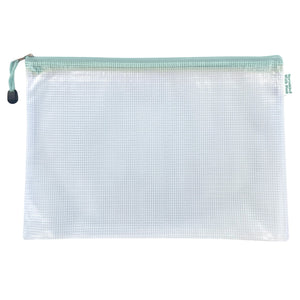 Custom Gameday Pool Bag—clear mesh pouch with mint zipper, ready for personalized name, number, or team logo.
