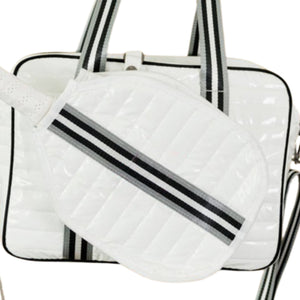 Striped Monogram Puffer Pickleball Bag