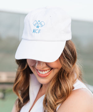 Baseball Hat, Embroidered Monogram Motif - Sprinkled With Pink #bachelorette #custom #gifts