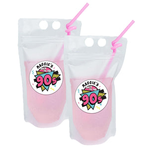 Custom Bach To The 90s Party Pouch - Sprinkled With Pink #bachelorette #custom #gifts