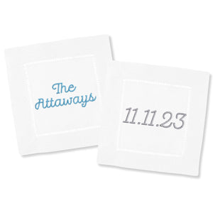 Script Cocktail Napkins (Set of 4)