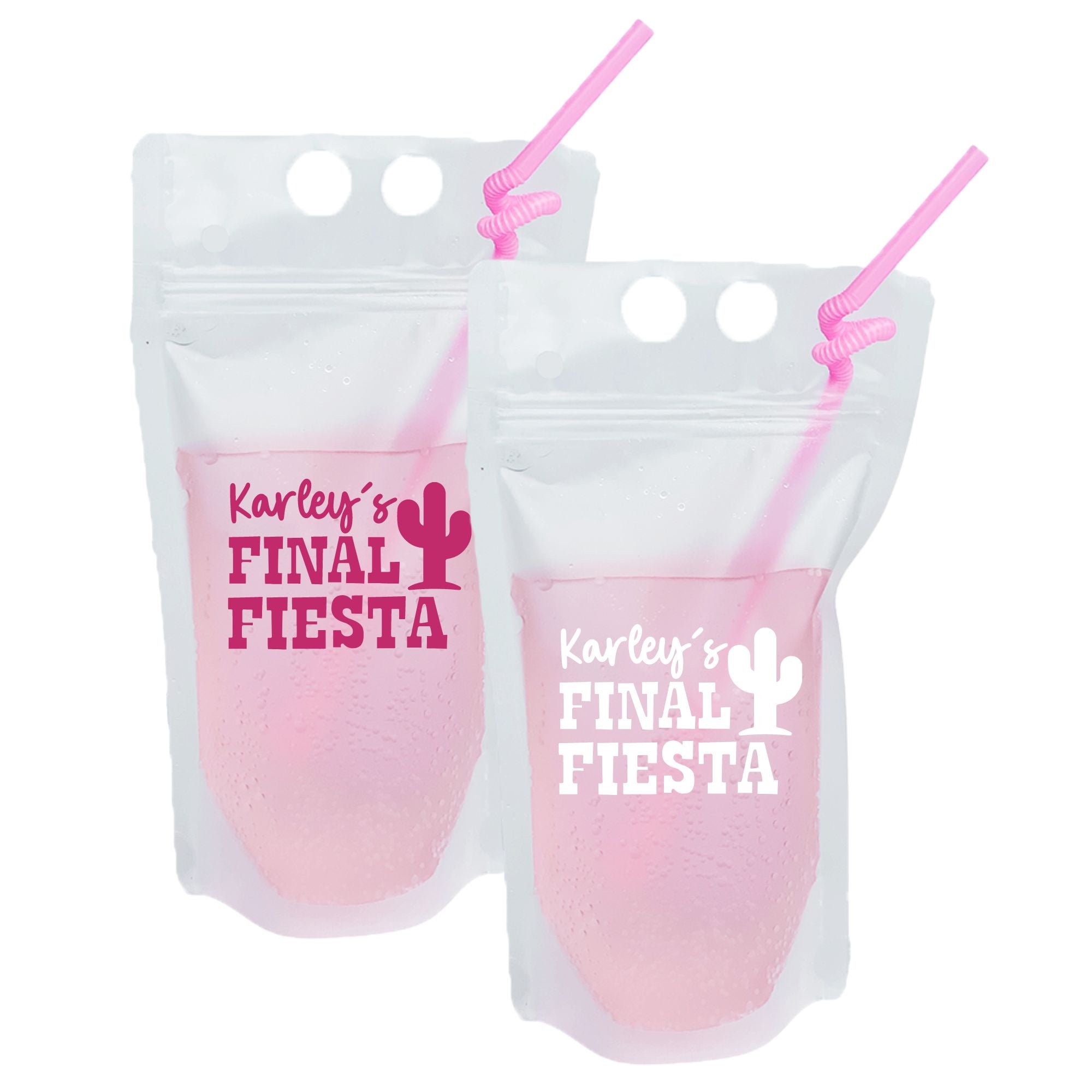 Custom Final Fiesta with cactus Party Pouch - Sprinkled With Pink #bachelorette #custom #gifts