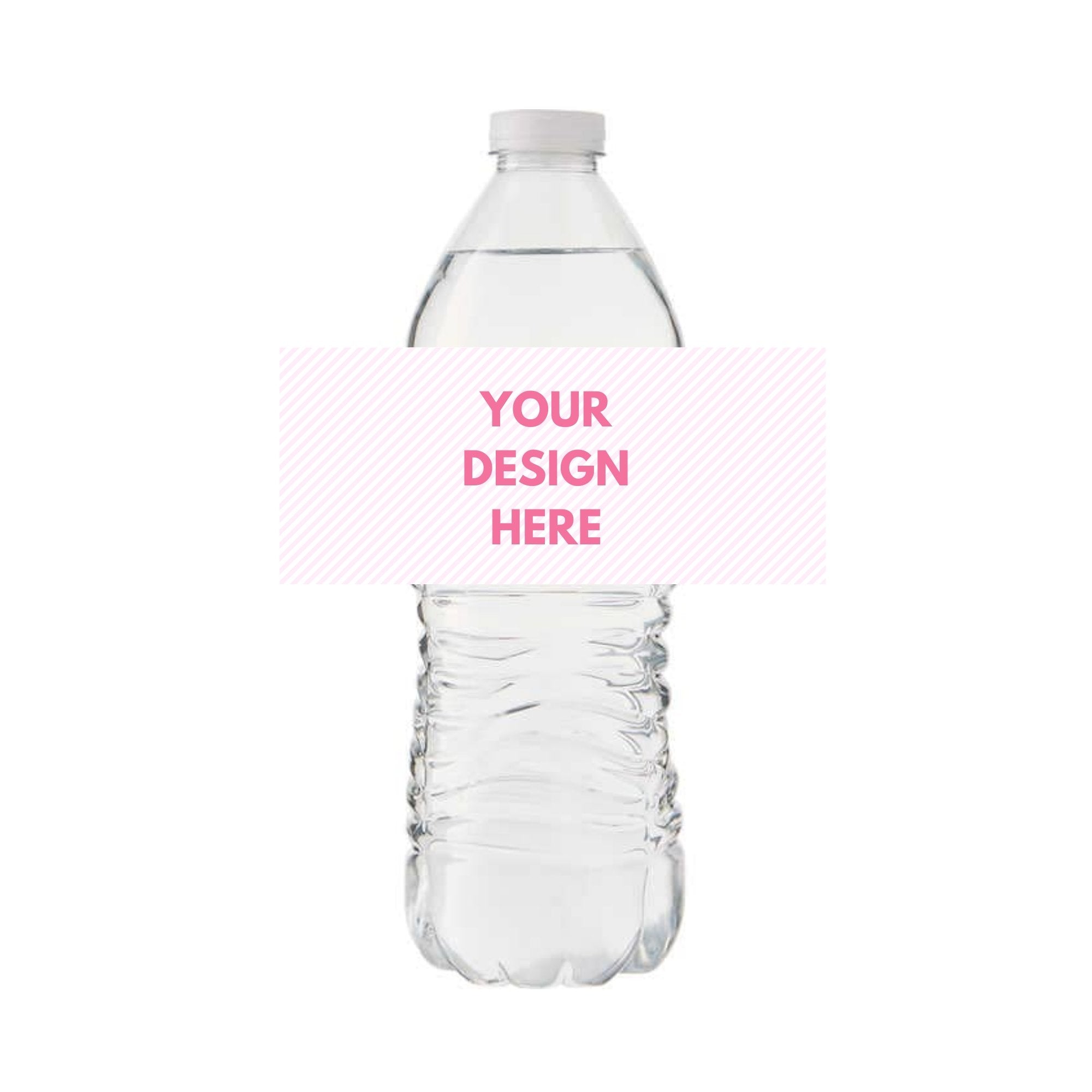 A water bottle with a customizable label area 
