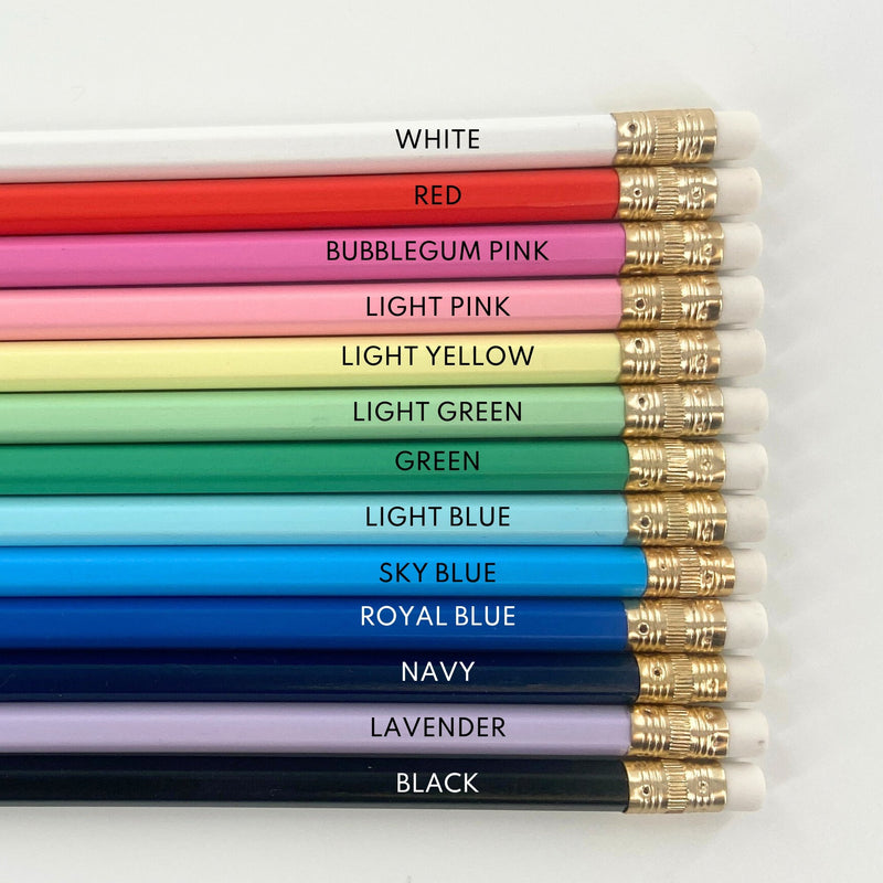 Custom Gold Foil Pencils - Sprinkled With Pink #bachelorette #custom #gifts