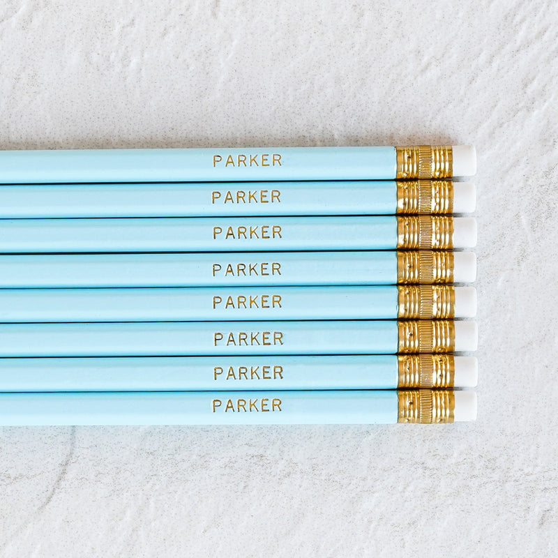 Custom Gold Foil Pencils - Sprinkled With Pink #bachelorette #custom #gifts