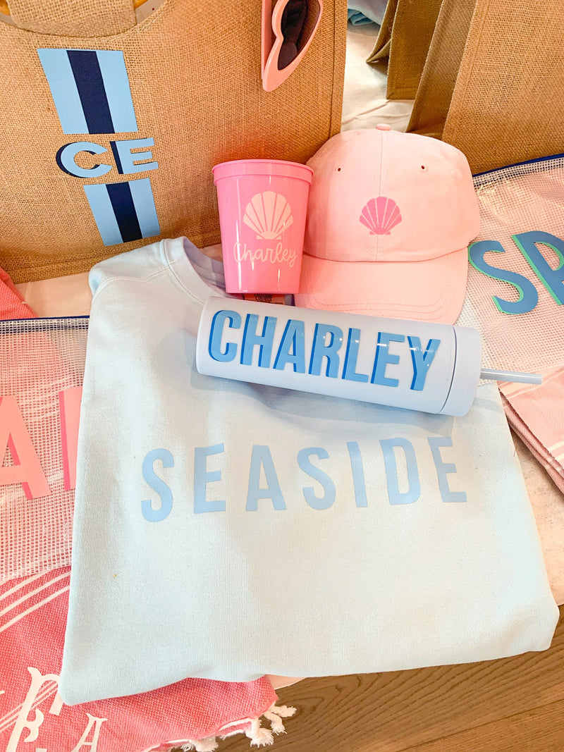 Custom Matte Skinny Tumbler - Sprinkled With Pink #bachelorette #custom #gifts