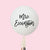 A white jumbo balloon reads "Mrs. Essington"