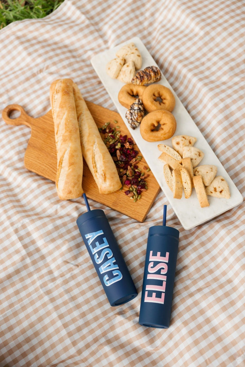 Custom Name 16 oz Matte Tumbler - Sprinkled With Pink #bachelorette #custom #gifts