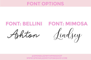 Font options for custom robes