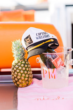 Custom Shadow Monogram Ice Bucket - Sprinkled With Pink #bachelorette #custom #gifts