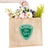 A jute tote is customized with a green troop logo