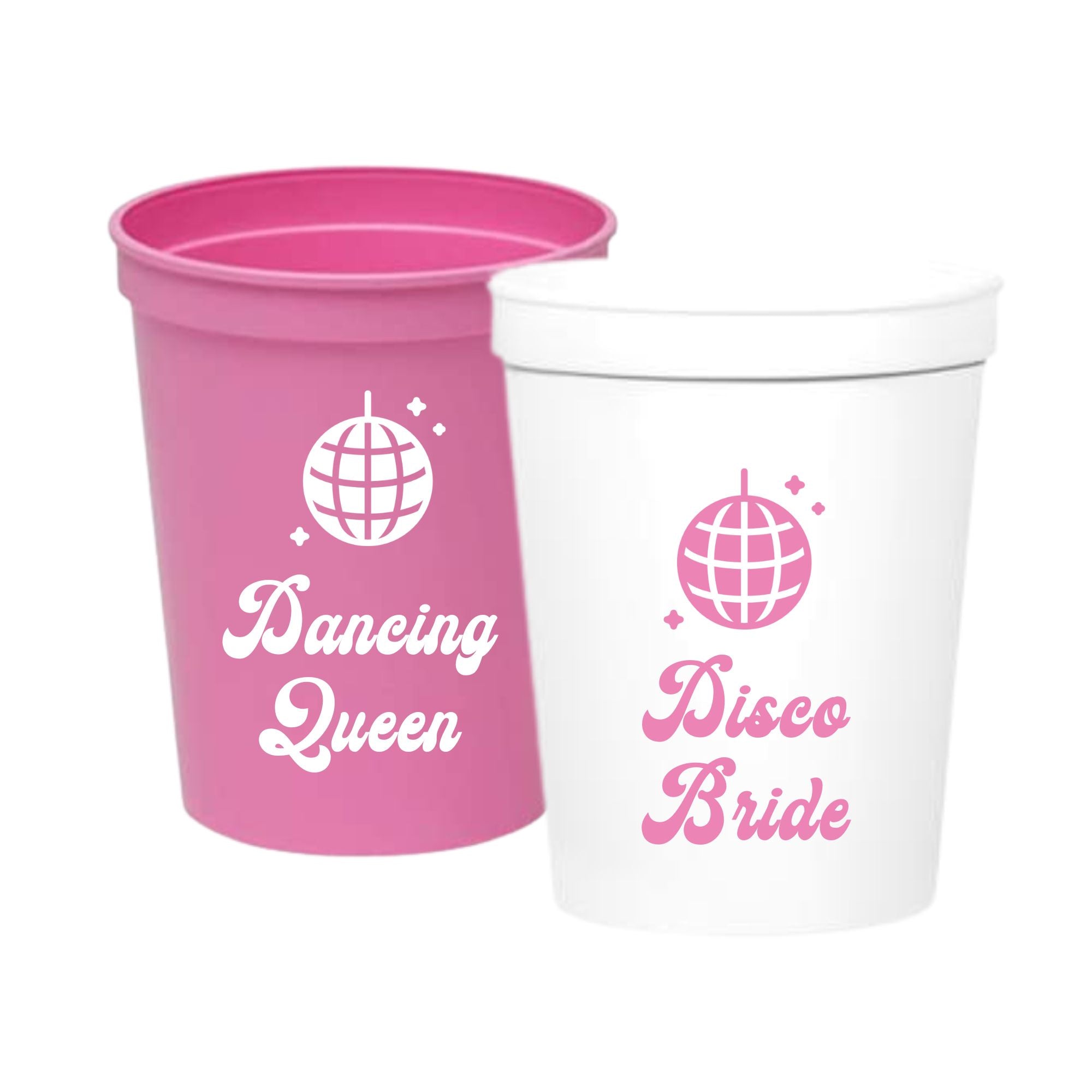 Disco Bride / Dancing Queen Stadium Cup - Sprinkled With Pink #bachelorette #custom #gifts