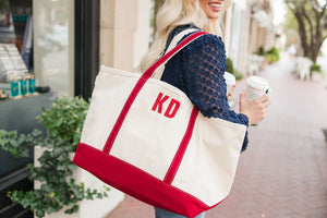 Embroidered Canvas Tote - Sprinkled With Pink #bachelorette #custom #gifts