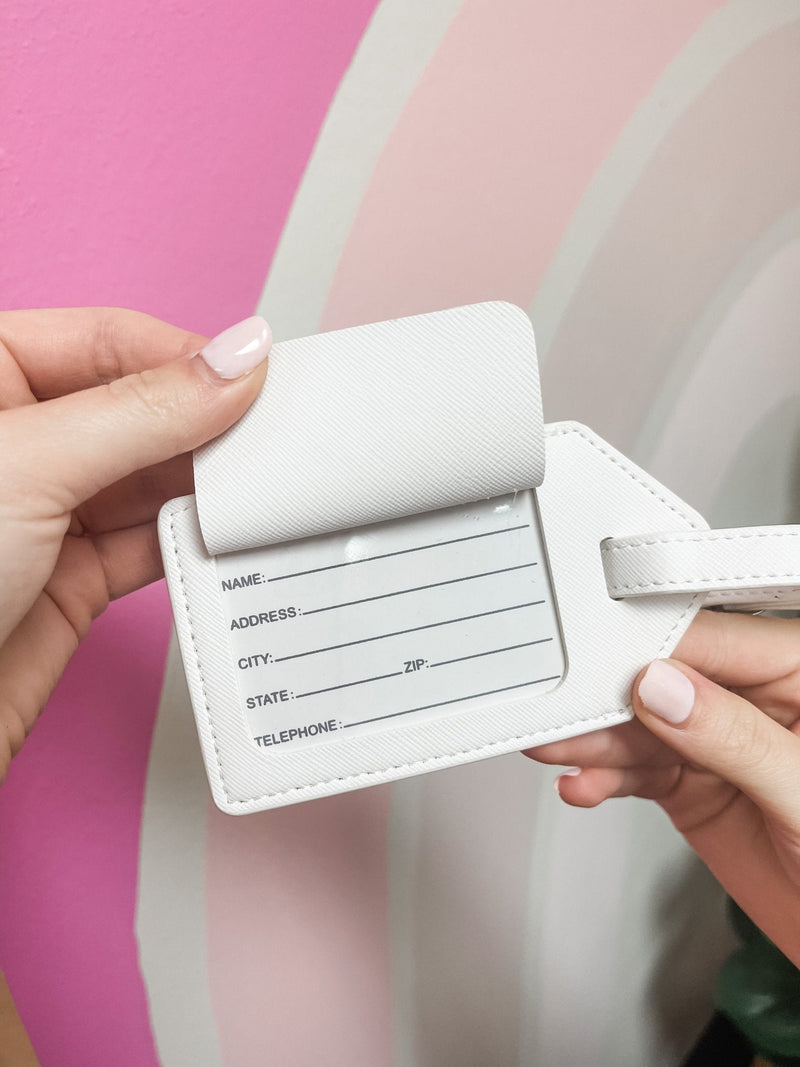 Luggage Tag, Gold Foil - Sprinkled With Pink #bachelorette #custom #gifts