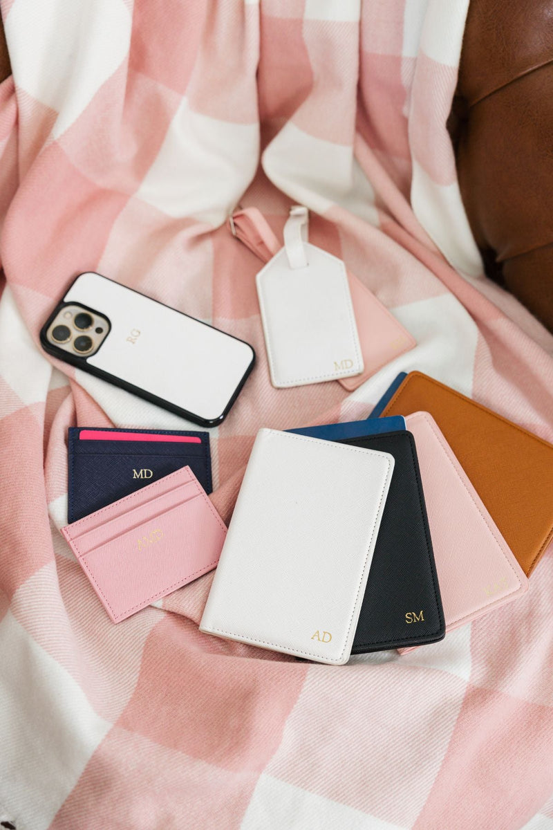 Luggage Tag with Gold Foil Monogram