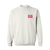 A white sweatshirt with "BM" monogrammed on the front chest
