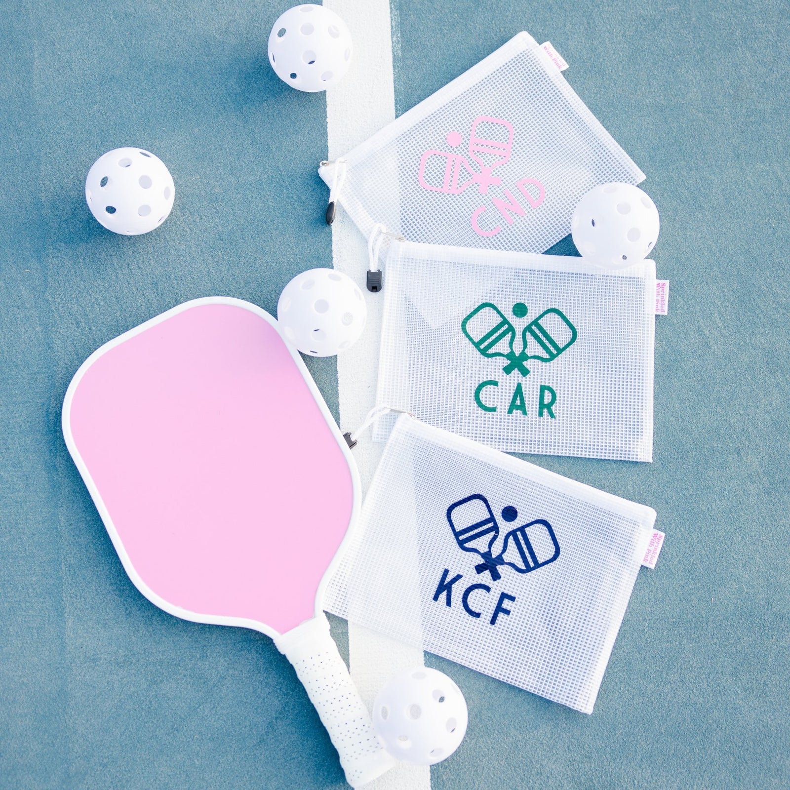 Pool Bag with Monogram Motif