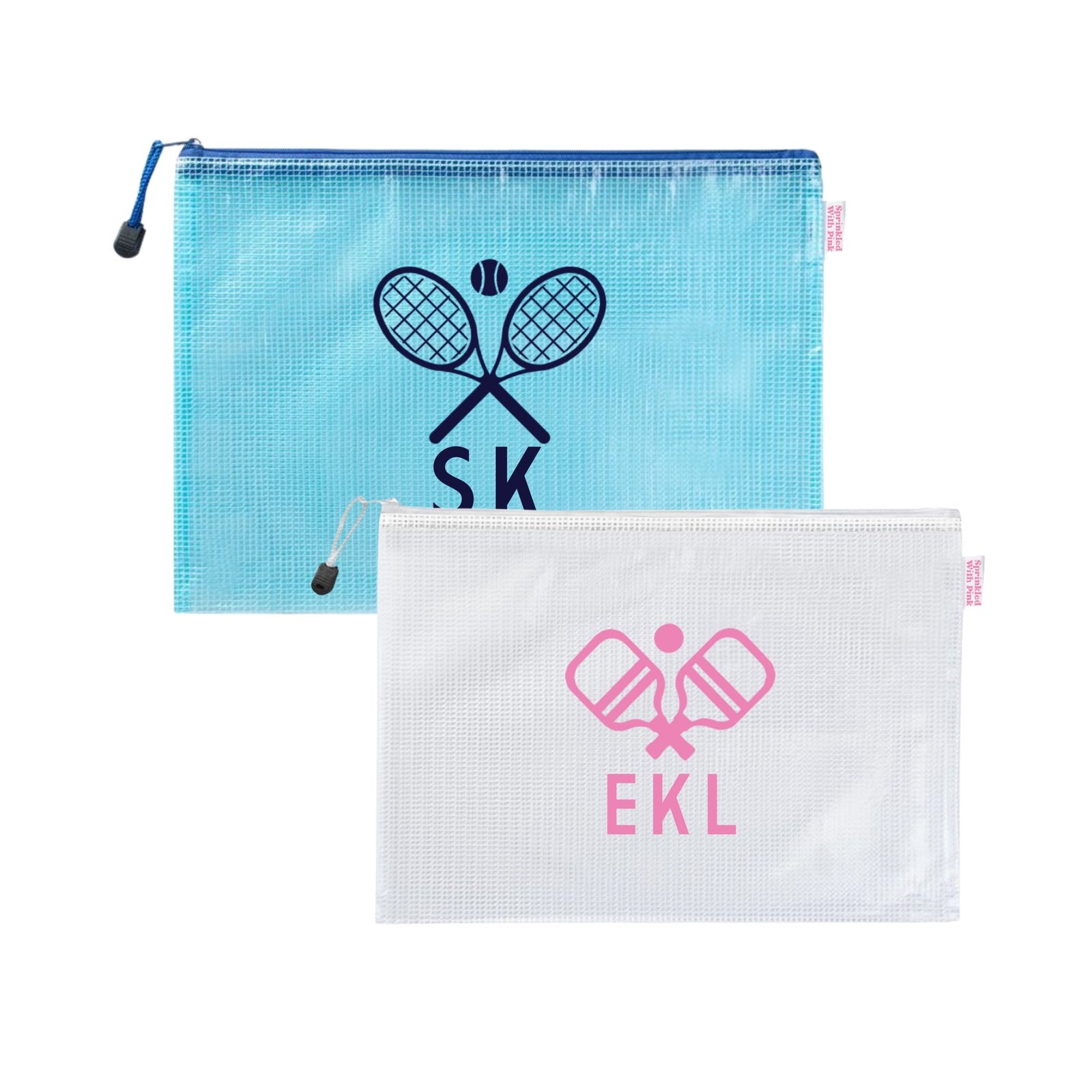 Pool Bag with Monogram Motif
