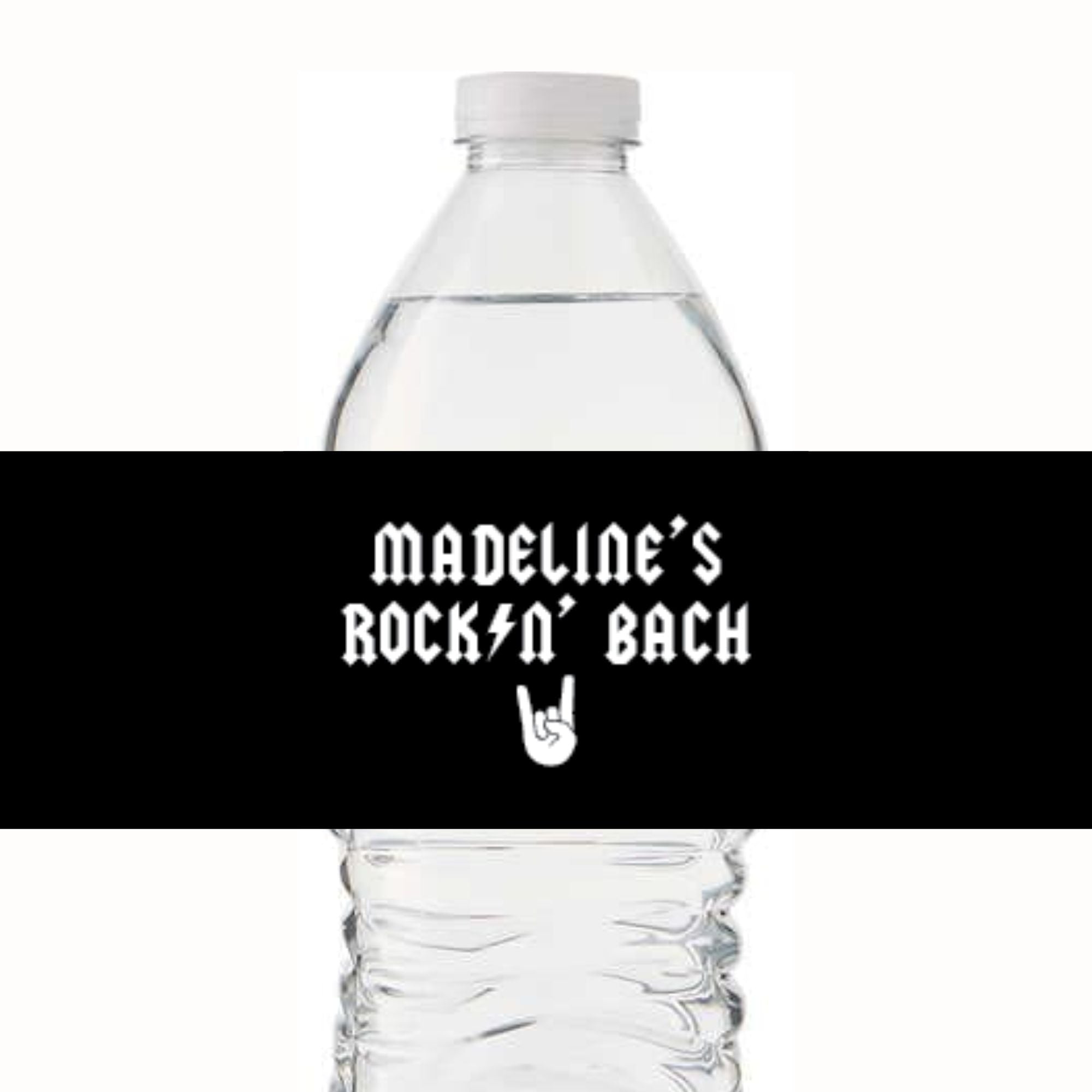 Rockin' Bach Water Bottle Label (Set of 10) - Sprinkled With Pink #bachelorette #custom #gifts