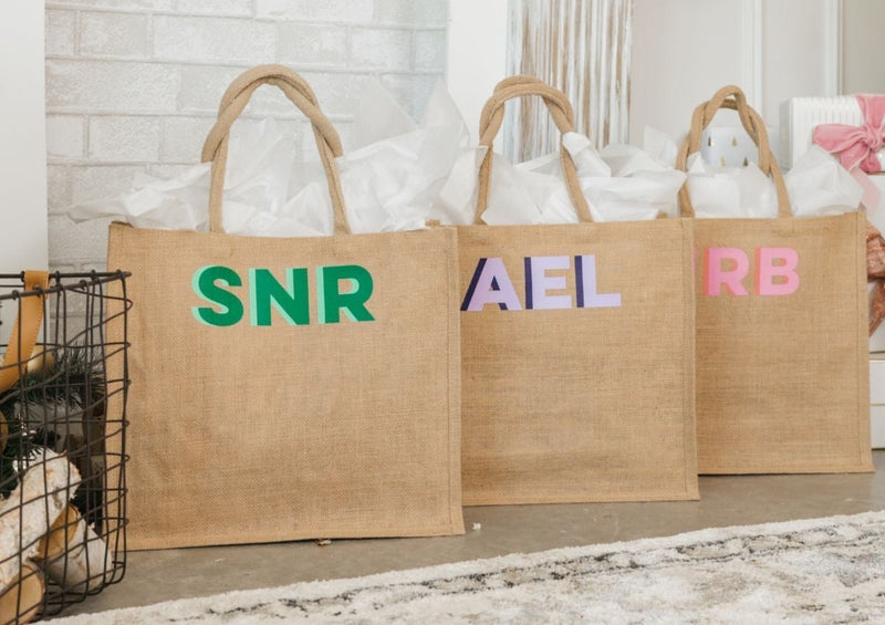 Shadow Monogram Jute Carryall