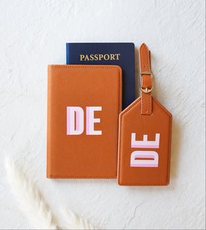 Shadow Monogram Passport Holder - Sprinkled With Pink #bachelorette #custom #gifts
