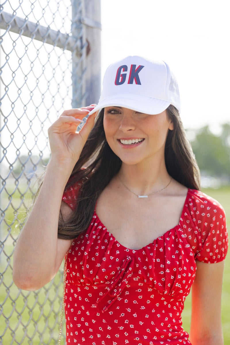 Shadow Monogram Trucker Hat - Sprinkled With Pink #bachelorette #custom #gifts