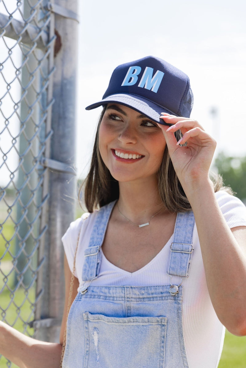 Shadow Monogram Trucker Hat - Sprinkled With Pink #bachelorette #custom #gifts