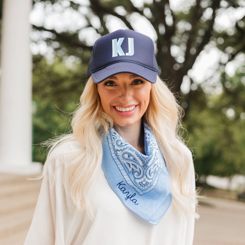 Shadow Monogram Trucker Hat - Sprinkled With Pink #bachelorette #custom #gifts