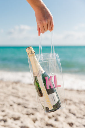Shadow Monogram Wine Bag - Sprinkled With Pink #bachelorette #custom #gifts