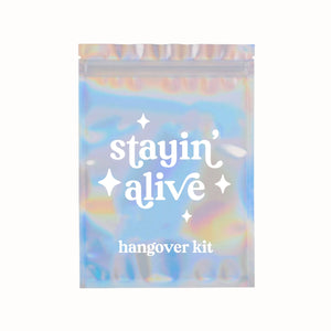 Stayin' Alive Hangover Kit - Sprinkled With Pink #bachelorette #custom #gifts
