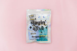 Stayin' Alive Hangover Kit - Sprinkled With Pink #bachelorette #custom #gifts