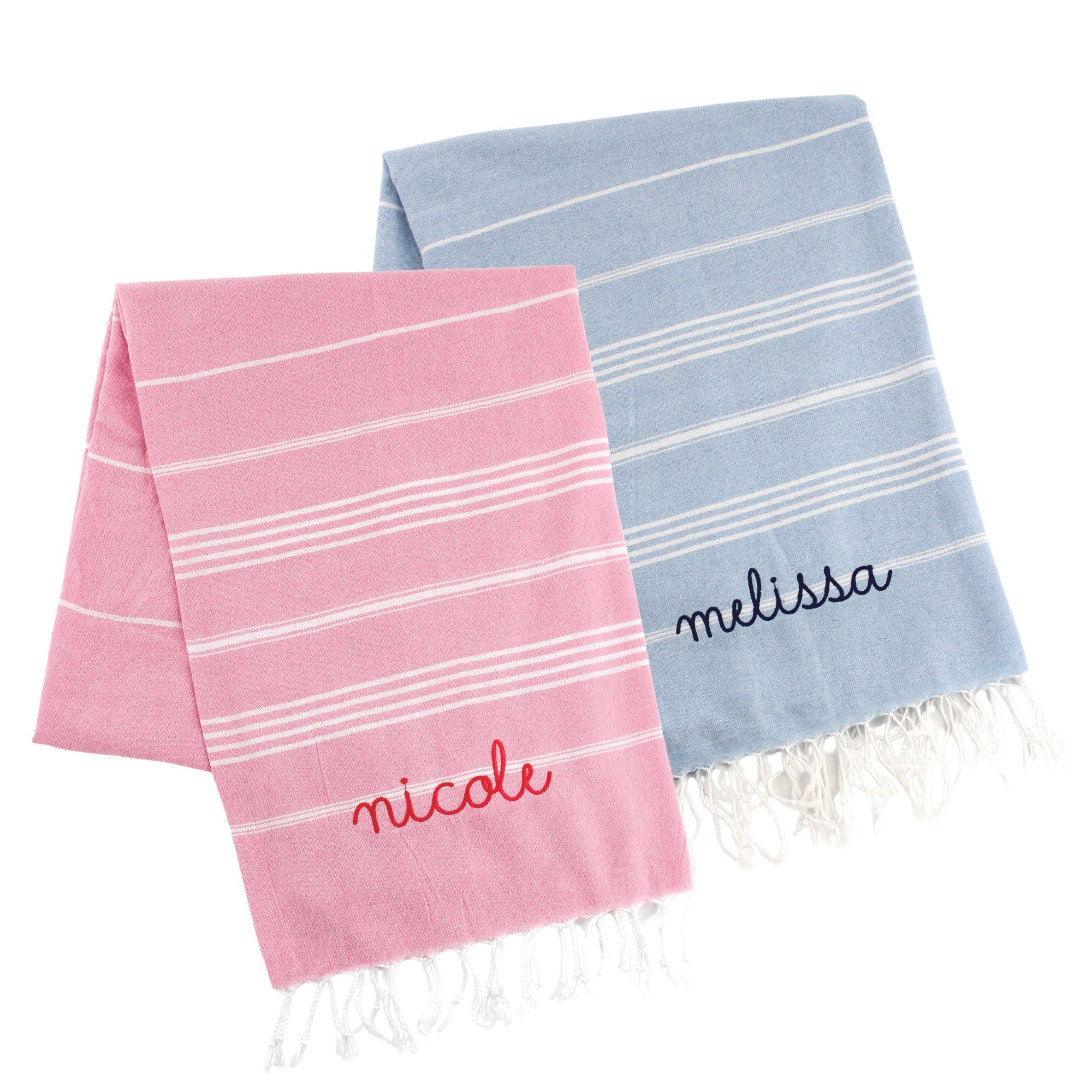 Turkish Towel, Embroidered - Sprinkled With Pink #bachelorette #custom #gifts