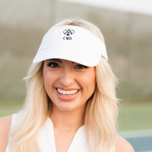 Visor, Embroidered Monogram Motif - Sprinkled With Pink #bachelorette #custom #gifts