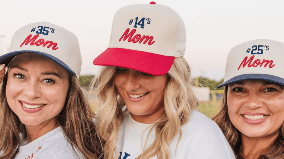 Stylish Monogrammed Gameday Baseball Caps