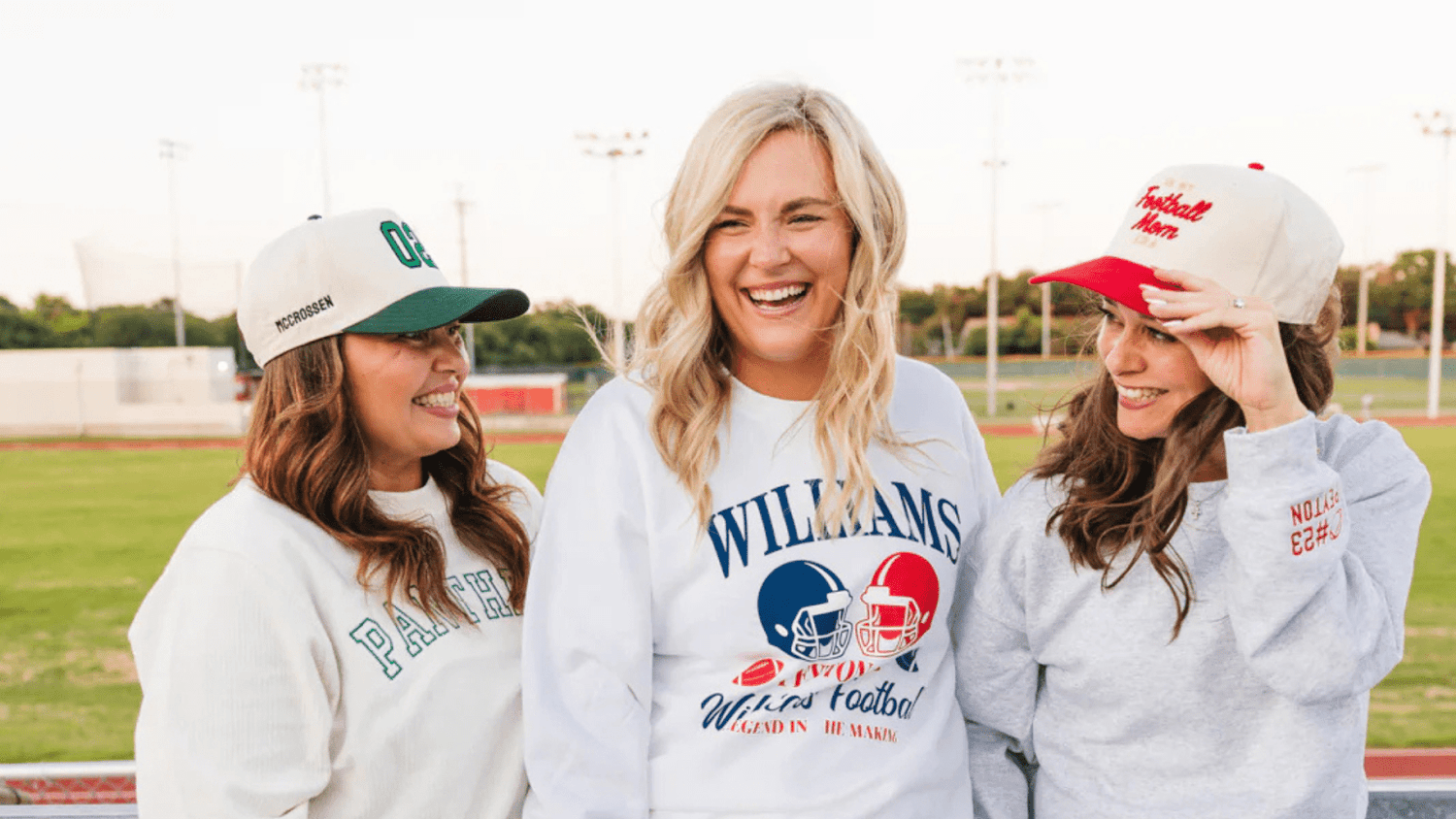 Three Mothers Rocking Sprinkled With Pink Game Day Apparel