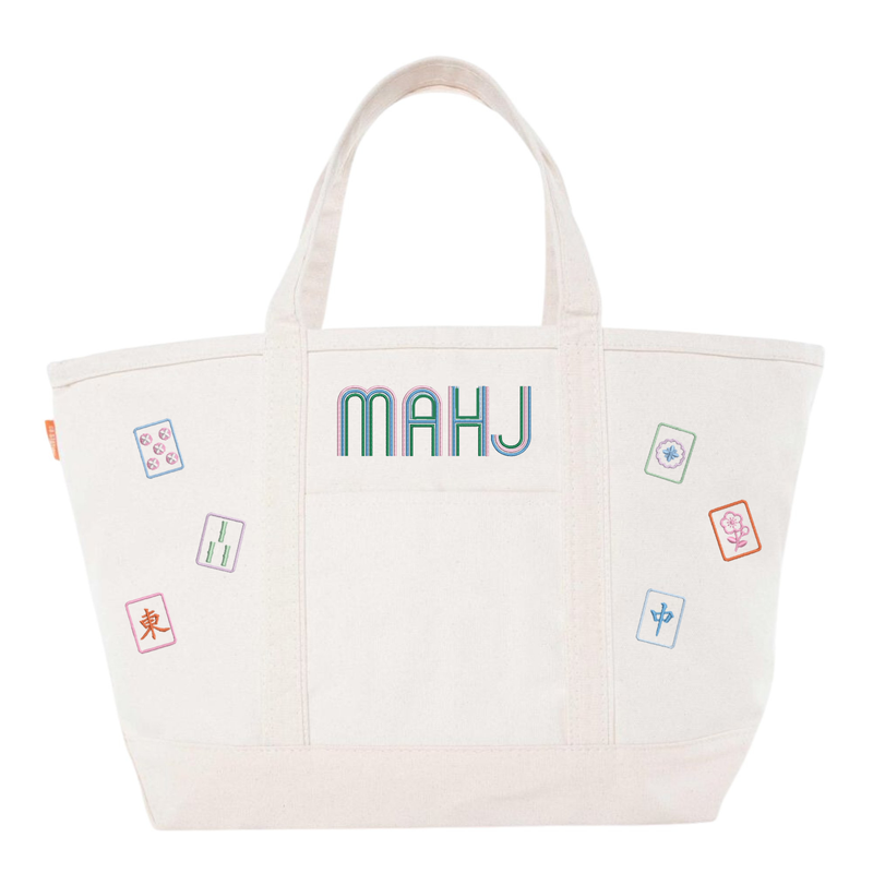Mahjong Icon Canvas Tote