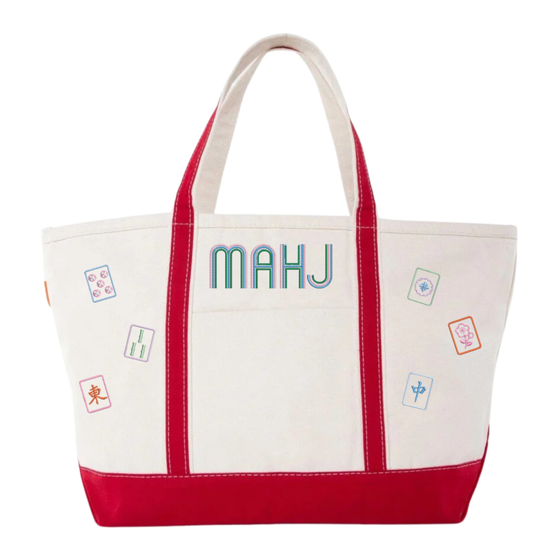 Mahjong Icon Canvas Tote