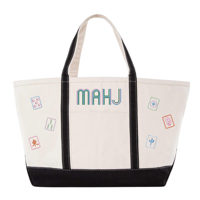 Mahjong Icon Canvas Tote