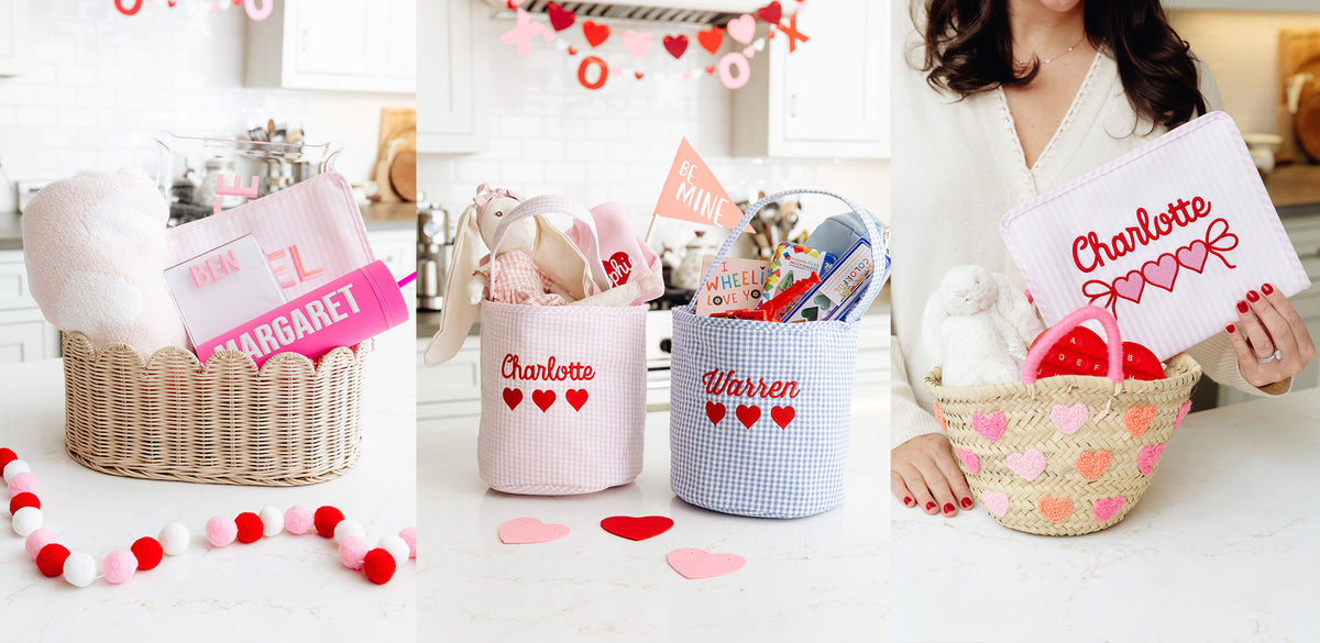Sprinkled With Pink customized, personalized valentine's day gift baskets