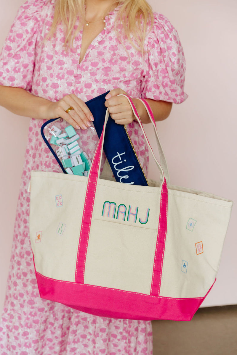 Mahjong Icon Canvas Tote