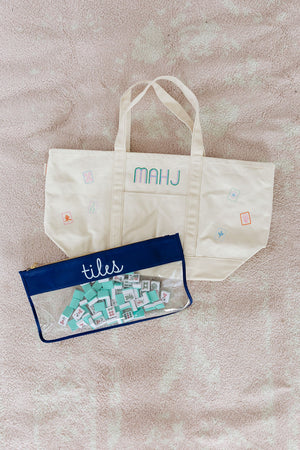 Mahjong Icon Canvas Tote