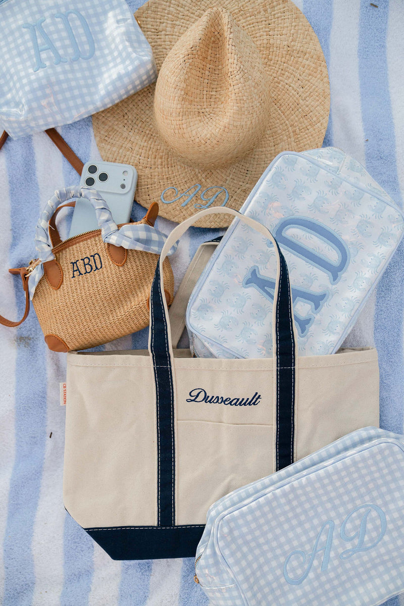 Coastal Clear Coated Pouch - Appliqué