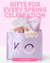 Purple gingham bag embroidered with initials "KO" on the front on image that reads "gifts for every spring celebration"