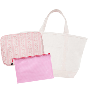 Ballet Gift Bundle with personalized tote, pool bag, and monogram pouch in soft pink tones for a thoughtful gift.