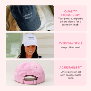 Book Lover Baseball Hat