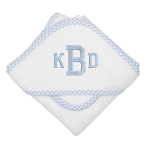 Checkered Trim Hooded Towel