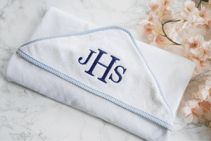 Checkered Trim Hooded Towel