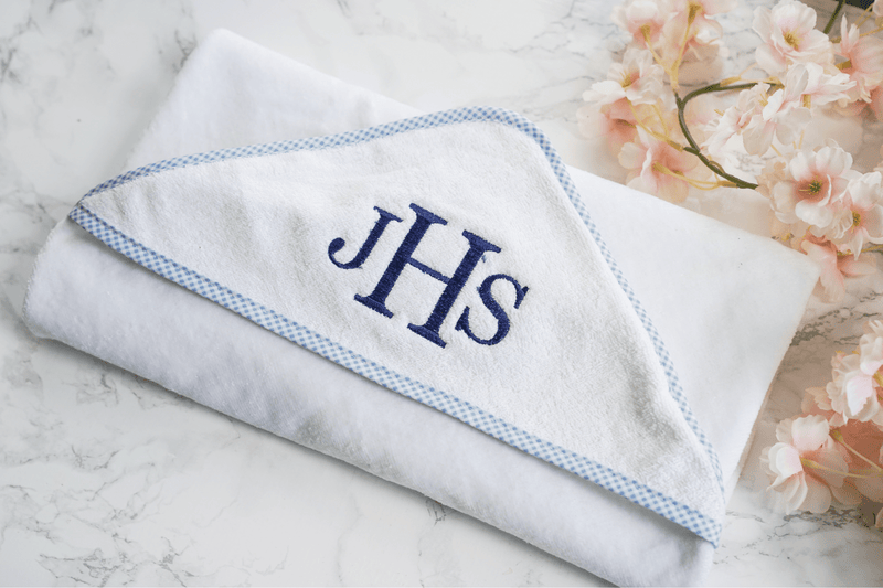 Checkered Trim Hooded Towel
