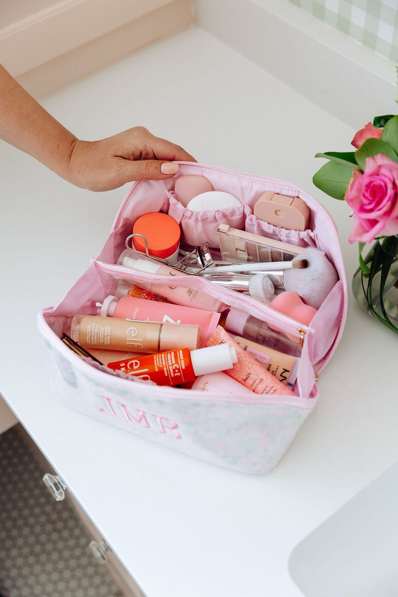 flat makeup bag for travel Personalized Flat Lay Travel Pouch