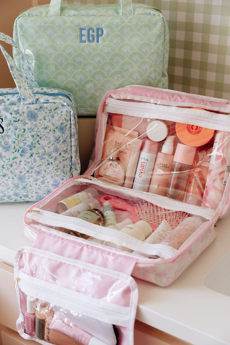 Clear Coated Travel Organizer Set